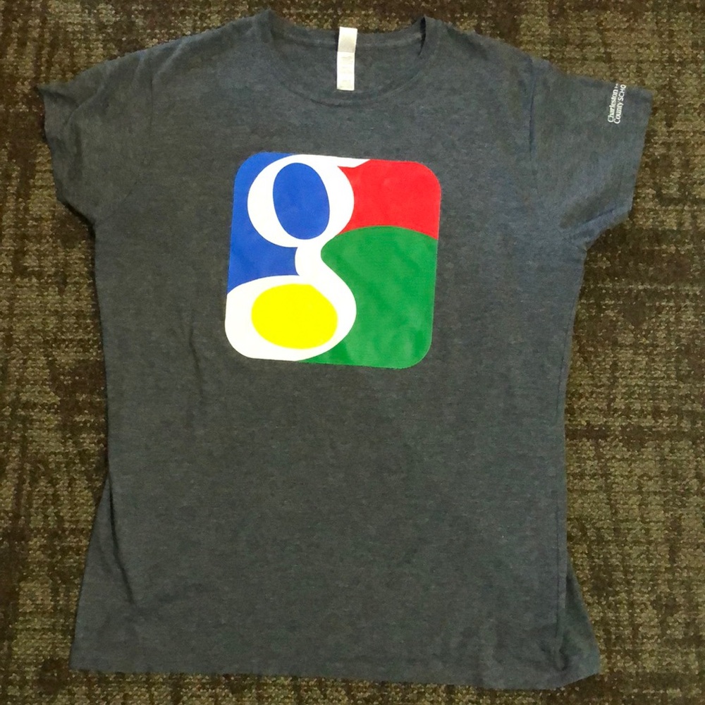 Gray T-Shirt with Colorful‎ Logo